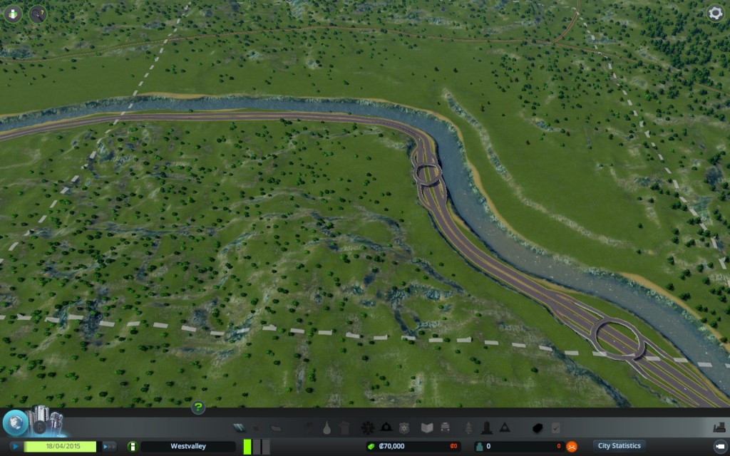 Startzustand der Cities Skylines Karte